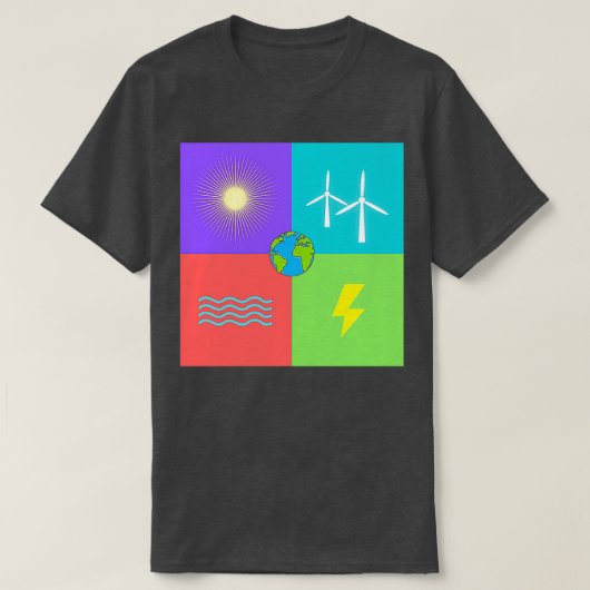 Erneuerbare Energie auf unserer Erde T-Shirt (Design vorne)