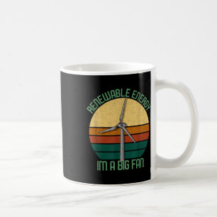 Erneuerbare Energie des Vintagen Earth Day ist ein Kaffeetasse