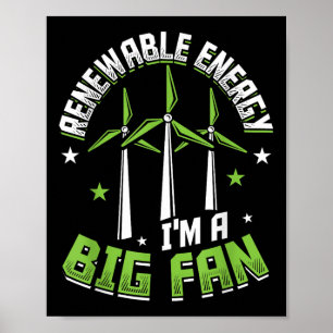 Erneuerbare Energie ist ein großes Fan-Umweltprogr Poster