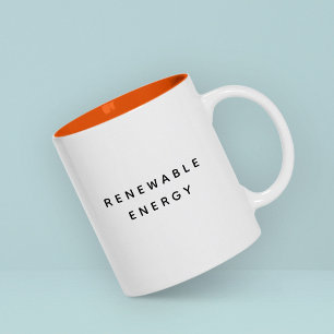 Erneuerbare Energie Lustiger Süßer Trendiger Spruc Zweifarbige Tasse