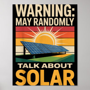 Erneuerbare Energie Redet Zufällig über Solarpanel Poster