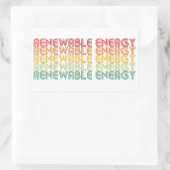 Erneuerbare Energien Rechteckiger Aufkleber (Tasche)