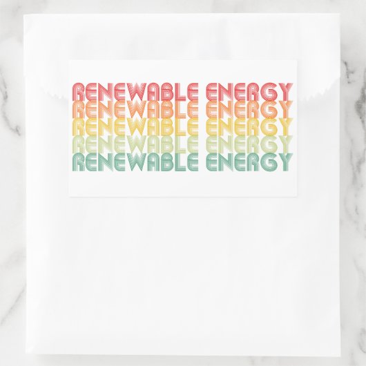 Erneuerbare Energien Rechteckiger Aufkleber (Tasche)