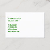 Erneuerbare Energien Visitenkarte (Rückseite)