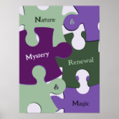 Erneuerbare Natur Lila Mystery Magic Jig Saw Poster (Vorne)