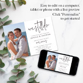 Erneuerendes Foto, das wir noch tun Einladung