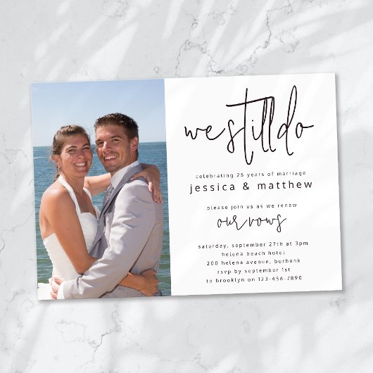 Erneuerendes Foto, das wir noch tun Einladung