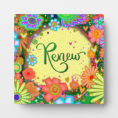 Erneuern der Hübschen floral whimsical Inspiration Fotoplatte (Vorderseite)