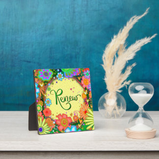 Erneuern der Hübschen floral whimsical Inspiration Fotoplatte