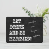Erneuern Sie Ihren Drink und Verheiratet sein Einladung (Stehend Vorderseite)