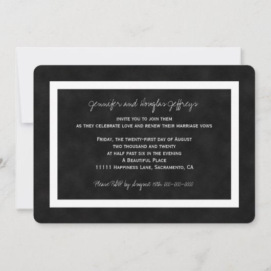 Erneuern Sie Ihren Drink und Verheiratet sein Einladung (Rückseite)