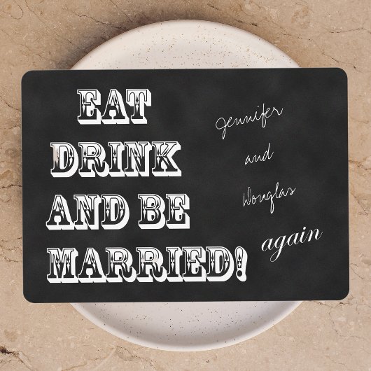 Erneuern Sie Ihren Drink und Verheiratet sein Einladung