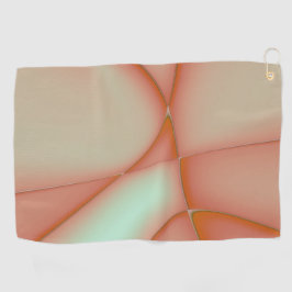 Erneuerte pfirsichfarbene, konvexe Stückausschnitt Golfhandtuch