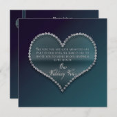 Erneuerung der Ehefrauen - Imitate Diamantenherz Einladung (Vorne/Hinten)