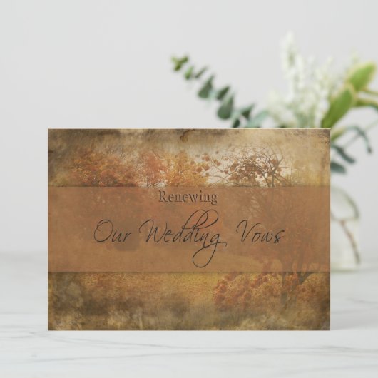 ERNEUERUNG DER HOCHZEIT IM HERBST EINLADUNG (Stehend Vorderseite)