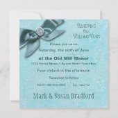 ERNEUERUNG DER VOWS-EINLADUNG - BLAU/RIBBON EINLADUNG (Rückseite)