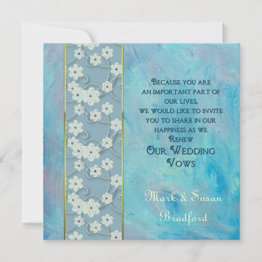 ERNEUERUNG DER VOWS-EINLADUNG - WEICHE PASTELS EINLADUNG (Vorderseite)