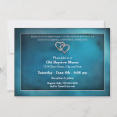 ERNEUERUNG DER VOWS-EINLADUNG - ZWEI HERZEN/BLUES EINLADUNG (Rückseite)