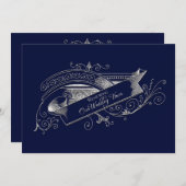 ERNEUERUNG DER WÄHRUNGEN - EINLADUNG - BLAU (Vorne/Hinten)