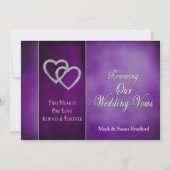 ERNEUERUNG DER WÄHRUNGEN EINLADUNG-ZWEI HÖREN/LILA EINLADUNG (Vorderseite)