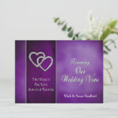 ERNEUERUNG DER WÄHRUNGEN EINLADUNG-ZWEI HÖREN/LILA EINLADUNG (Stehend Vorderseite)