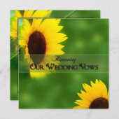 ERNEUERUNG DER WÄSCHE - EINLADUNGEN - SONNENBLUMEN (Vorne/Hinten)