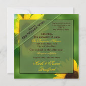 ERNEUERUNG DER WÄSCHE - EINLADUNGEN - SONNENBLUMEN (Rückseite)