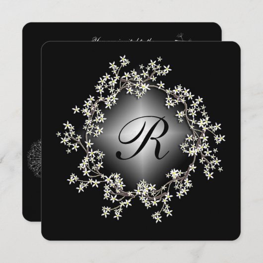 Erneuerung des beleuchteten Blumenkranzes Einladung (Vorne/Hinten)