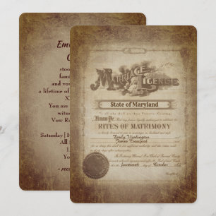 Erneuerung des Eheversprechens Vintage-Hochzeitsur Einladung