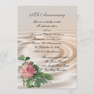 Erneuerung des Eheversprechens zum 25. Hochzeitsta Einladung