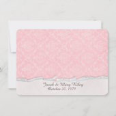 Erneuerung des rosa Damast Einladung (Vorderseite)