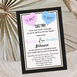 Erneuerung Ich nehme zwei Einladung