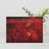 ERNEUERUNG VON ABSTIMMUNGEN - EINLADUNGS-ROTE ROSE EINLADUNG (Stehend Vorderseite)