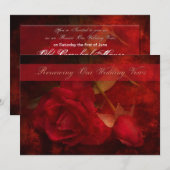 ERNEUERUNG VON ABSTIMMUNGEN - EINLADUNGS-ROTE ROSE EINLADUNG (Vorne/Hinten)