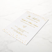 Erneuerung Weißgoldenherzen Hochzeit Folieneinladung (Gedreht)