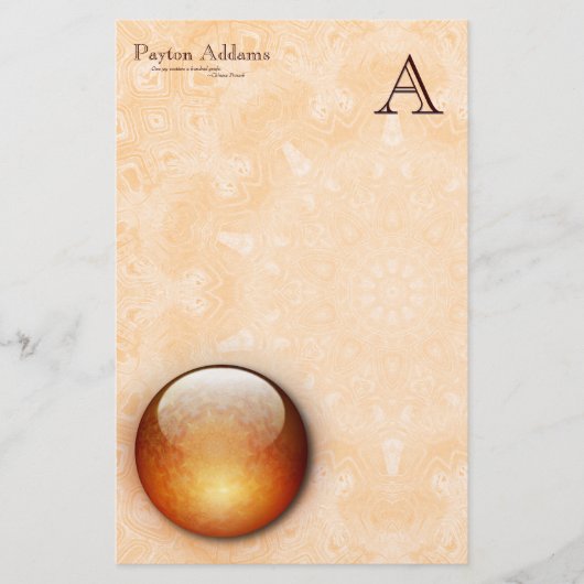 Erneuerungs-Juwel - Monogramm-Briefpapier Briefpapier (Vorderseite)