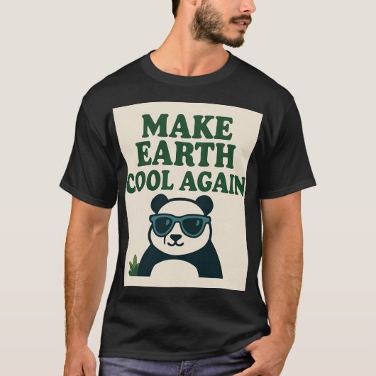 Erneut Cool machen - Funny Öko Panda Design T-Shirt (Vorderseite)