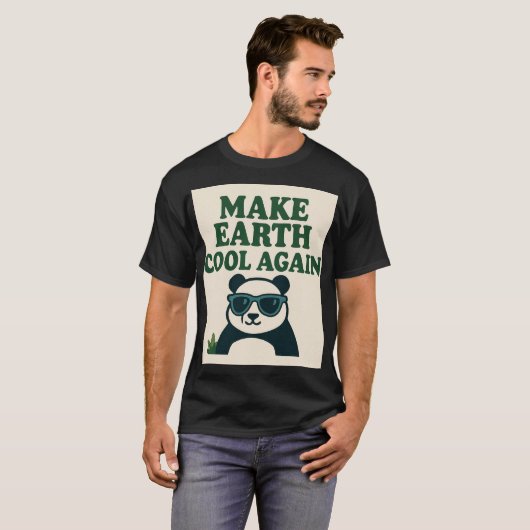 Erneut Cool machen - Funny Öko Panda Design T-Shirt (Vorne ganz)