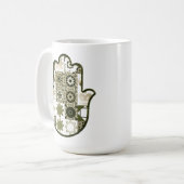 Erneut Khamsa Hand Patchwork 1 Kaffeetasse (Vorderseite Links)