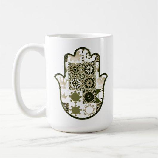 Erneut Khamsa Hand Patchwork 1 Kaffeetasse (Links)