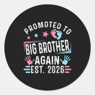 Erneut zu Big Brother befördert ca. 2026 Vintage B Runder Aufkleber