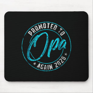 Erneut zum Opa befördert 2026 Opa Vintage-Enthüllu Mousepad
