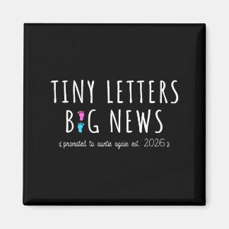 Erneut zur Tante befördert 2026-2. Babyankündigung Magnet