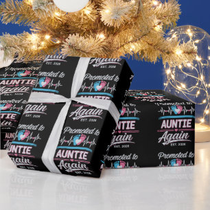 Erneut zur Tante befördert Est 2026 Schwangerschaf Geschenkpapier