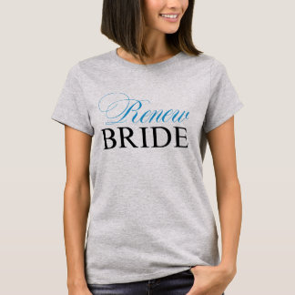 Erneute Bride Elegante Script Wedding Vow Erneueru T-Shirt