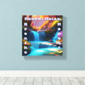 Erneute Entspannungen wiederholen: Ein Wasserfall Leinwanddruck (Insitu (Holzboden))