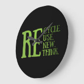 Erneute Neuüberlegung der Wiederverwendung gerecyc Große Wanduhr (Winkel)