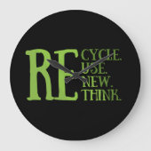 Erneute Neuüberlegung der Wiederverwendung gerecyc Große Wanduhr (Vorderseite)