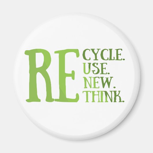 Erneute Neuüberlegung der Wiederverwendung gerecyc Magnet (Vorne)