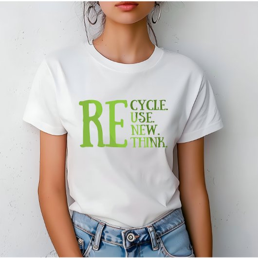 Erneute Neuüberlegung der Wiederverwendung gerecyc T-Shirt